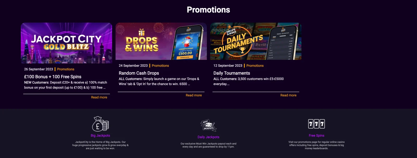 Promozioni Jackpot City